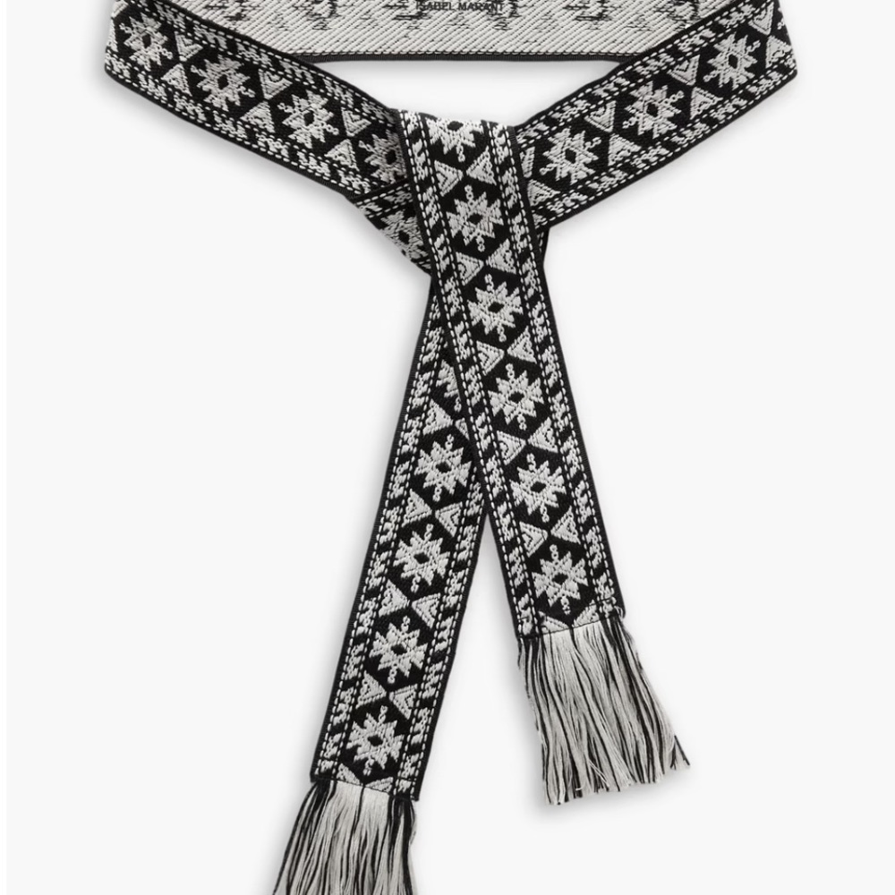 ISABEL MARANT Etka fringed jacquard belt